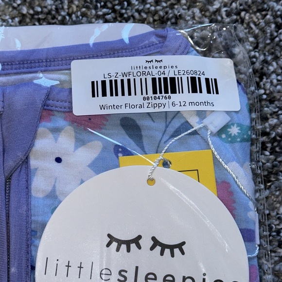 Little Sleepies Magical Meadow Winter Floral 6-12 month Zippy - Picture 2 of 2